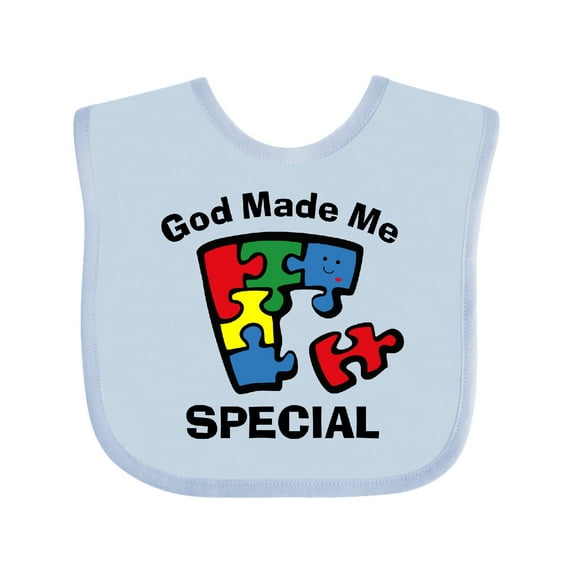 Inktastic Autism God Made Me Special Boys or Girls Baby Bib