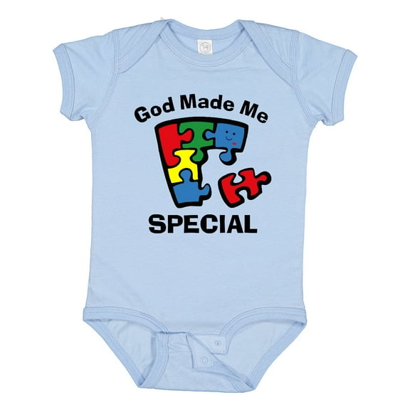 Inktastic Autism God Made Me Special Boys or Girls Baby Bodysuit