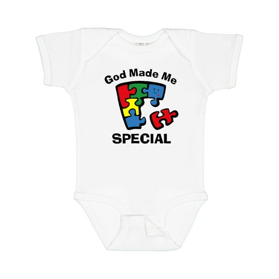 Inktastic Autism God Made Me Special Boys or Girls Baby Bodysuit
