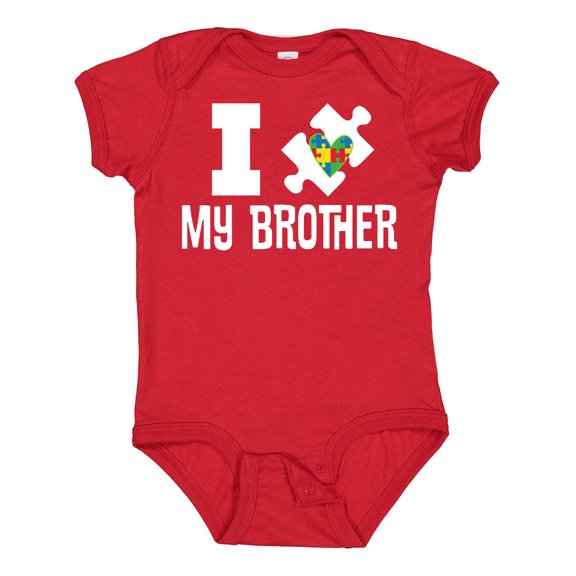 Inktastic Autism I Love My Brother Awareness Support Boys or Girls Baby Bodysuit