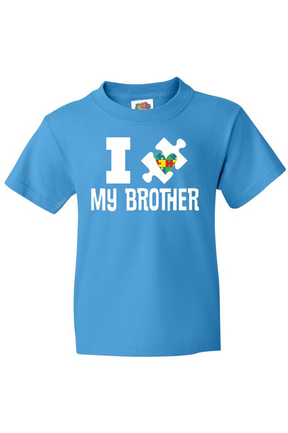 Autism I Love My Brother Awareness Support Youth T-Shirt