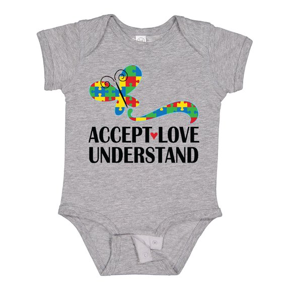 Inktastic Autism Love Accept Understand Awareness Month Girls Baby Bodysuit