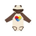 thumbnail image 1 of Inktastic Autism Puzzle Heart Boys or Girls Long Sleeve Baby Bodysuit, 1 of 5
