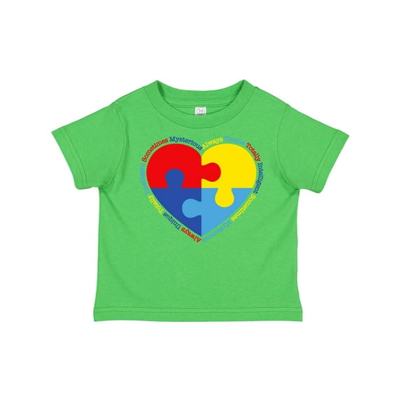 Inktastic Autism Puzzle Heart Boys or Girls Toddler T-Shirt