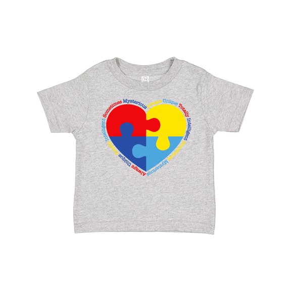 Inktastic Autism Puzzle Heart Boys or Girls Toddler T-Shirt