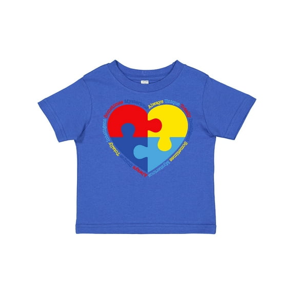 Inktastic Autism Puzzle Heart Boys or Girls Toddler T-Shirt