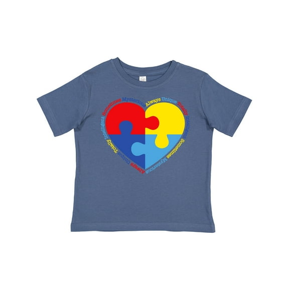 Inktastic Autism Puzzle Heart Boys or Girls Toddler T-Shirt