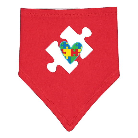 Inktastic Autism Puzzle Piece Autistic Spectrum Awareness Baby Bandana Bib