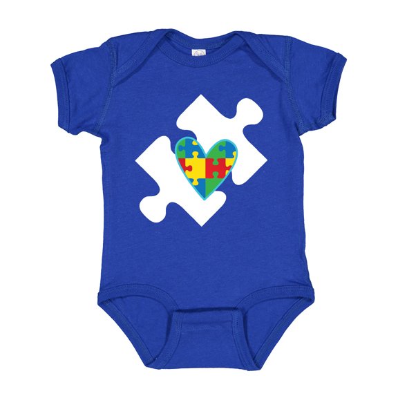 Inktastic Autism Puzzle Piece Autistic Spectrum Awareness Boys or Girls Baby Bodysuit