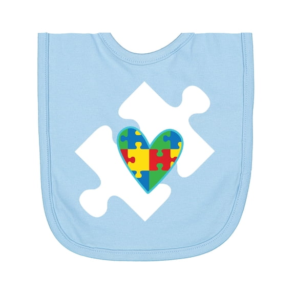 Inktastic Autism Puzzle Piece Autistic Spectrum Awareness Newborn Bib