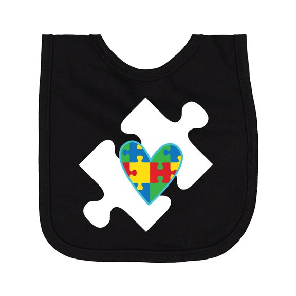 Inktastic Autism Puzzle Piece Autistic Spectrum Awareness Newborn Bib