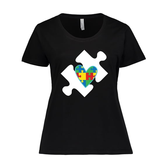 Inktastic Autism Puzzle Piece Autistic Spectrum Awareness Women's Plus Size T-Shirt