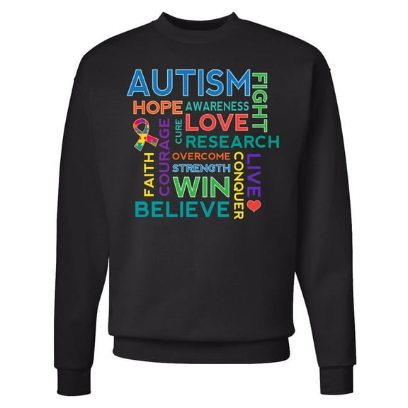 Inktastic Autism Support Slogan Adult Sweatshirt