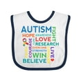 thumbnail image 1 of Inktastic Autism Support Slogan Boys or Girls Baby Bib, 1 of 4