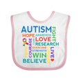 thumbnail image 1 of Inktastic Autism Support Slogan Boys or Girls Baby Bib, 1 of 4