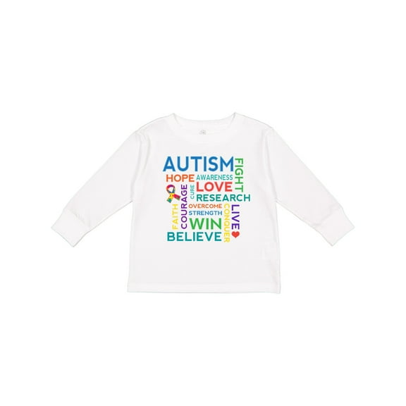 Inktastic Autism Support Slogan Boys or Girls Long Sleeve Toddler T-Shirt