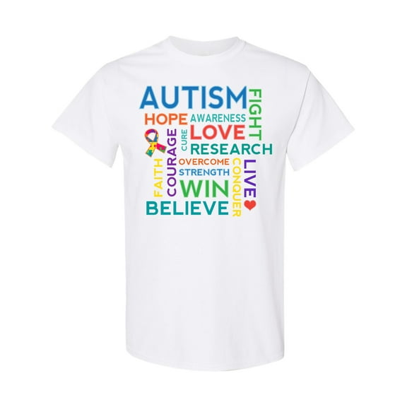 Inktastic Autism Support Slogan T-Shirt