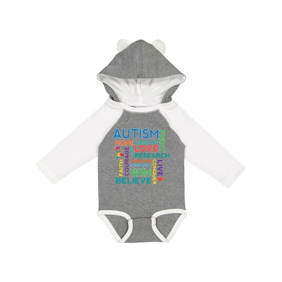 Inktastic Autism Support slogan Boys or Girls Long Sleeve Baby Bodysuit