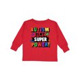 thumbnail image 1 of Inktastic Autism is My Super Power with Puzzle Pieces Boys or Girls Long Sleeve Toddler T-Shirt, 1 of 5