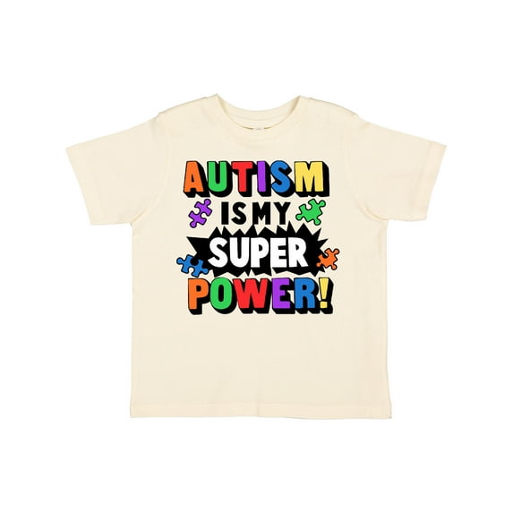 Inktastic Autism is My Super Power with Puzzle Pieces Boys or Girls Toddler T-Shirt