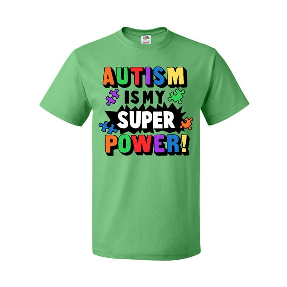 Inktastic Autism is My Super Power with Puzzle Pieces T-Shirt