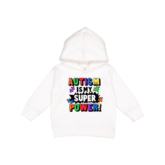 Inktastic Autism is My Super Power with Puzzle Pieces Toddler Hoodie