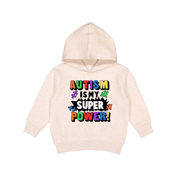 Inktastic Autism is My Super Power with Puzzle Pieces Toddler Hoodie