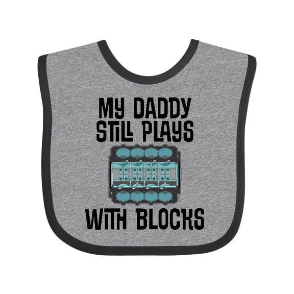 Inktastic Auto Mechanic Daddy Still Plays with Blocks Boys or Girls Baby Bib
