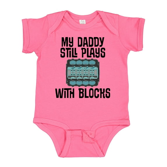 Inktastic Auto Mechanic Daddy Still Plays with Blocks Boys or Girls Baby Bodysuit