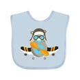 thumbnail image 1 of Inktastic Aviator Bear, Pilot Bear, Airplane, Cute Bear Boys or Girls Baby Bib, 1 of 4