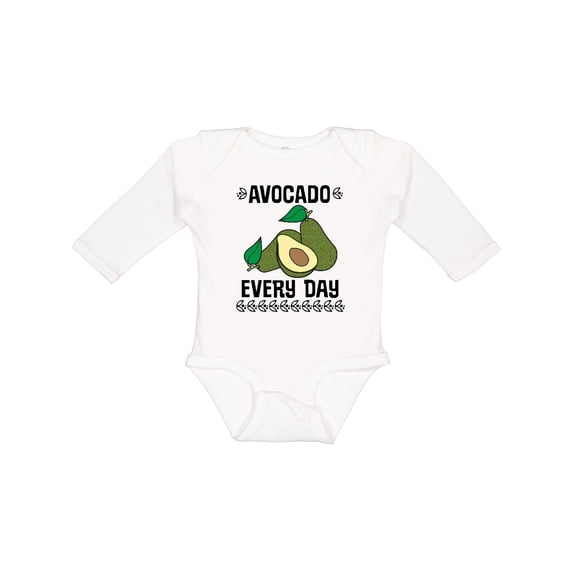 Inktastic Avocado Every Day Boys or Girls Long Sleeve Baby Bodysuit