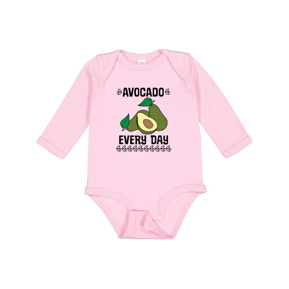 Inktastic Avocado Every Day Boys or Girls Long Sleeve Baby Bodysuit