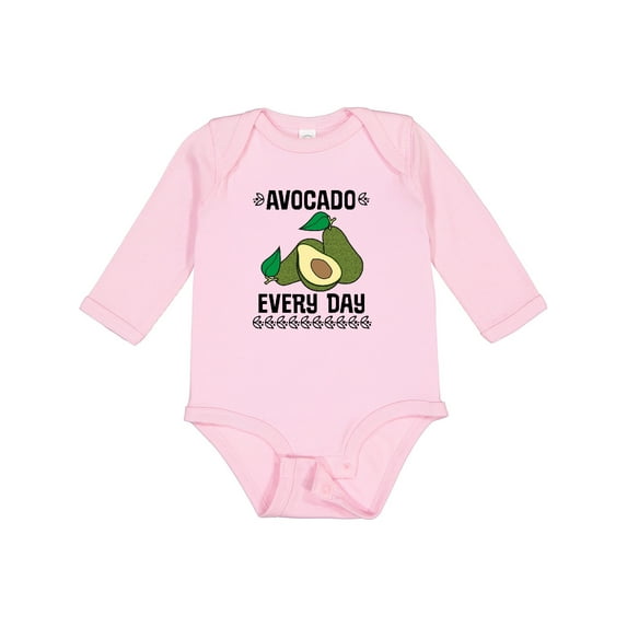 Inktastic Avocado Every Day Boys or Girls Long Sleeve Baby Bodysuit