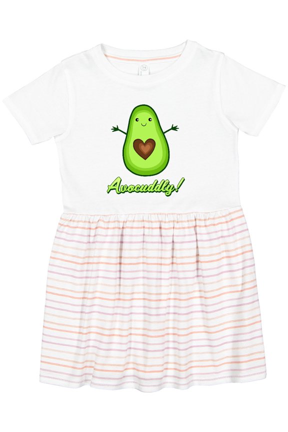 Avocuddly Cute Avocado Girls Toddler Dress