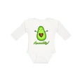 thumbnail image 1 of Inktastic Avocuddly- cute avocado Boys or Girls Long Sleeve Baby Bodysuit, 1 of 5