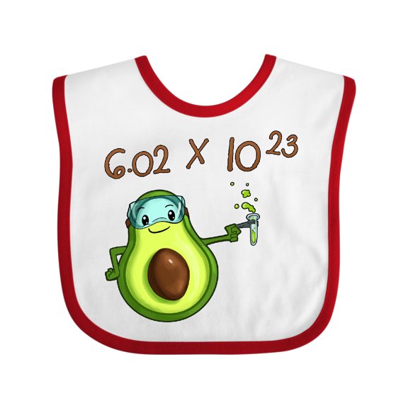 Inktastic Avogadro's Number with Avocado Chemist Boys or Girls Baby Bib