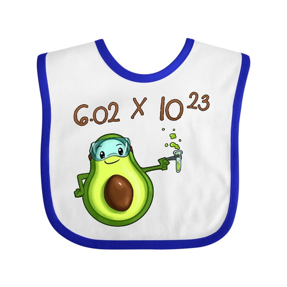 Inktastic Avogadro's Number with Avocado Chemist Boys or Girls Baby Bib