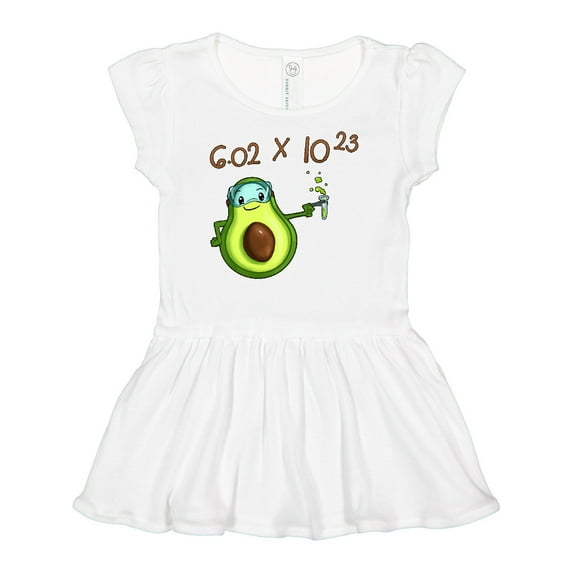 Inktastic Avogadro's Number with Avocado Chemist Girls Baby Dress