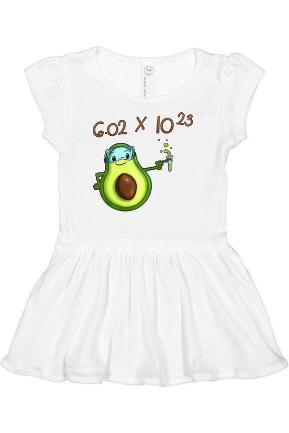 Avogadro's Number with Avocado Chemist Girls Baby Dress
