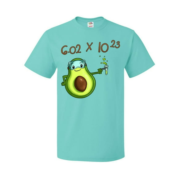 Inktastic Avogadro's Number with Avocado Chemist T-Shirt