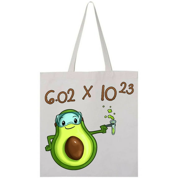 Inktastic Avogadro's Number with Avocado Chemist Tote Bag