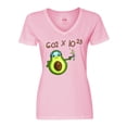 thumbnail image 1 of Inktastic Avogadro's Number with Avocado Chemist Women's V-Neck T-Shirt, 1 of 5