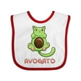 thumbnail image 1 of Inktastic Avogato- Cute Green Cat Avocado Boys or Girls Baby Bib, 1 of 4