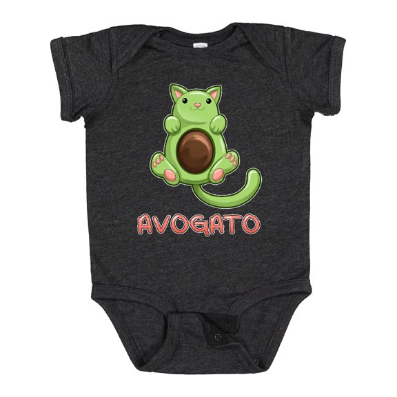 Inktastic Avogato- Cute Green Cat Avocado Boys or Girls Baby Bodysuit