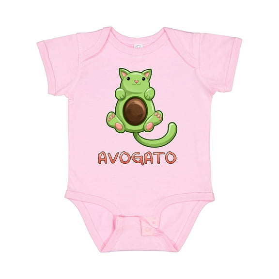 Inktastic Avogato- Cute Green Cat Avocado Boys or Girls Baby Bodysuit