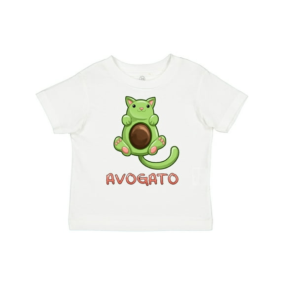 Inktastic Avogato- Cute Green Cat Avocado Boys or Girls Toddler T-Shirt