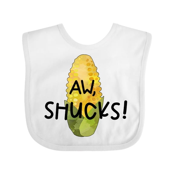Inktastic Aw, Shucks Corn on the Cob Humor Boys or Girls Baby Bib