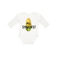 thumbnail image 1 of Inktastic Aw, Shucks Corn on the Cob Humor Boys or Girls Long Sleeve Baby Bodysuit, 1 of 5