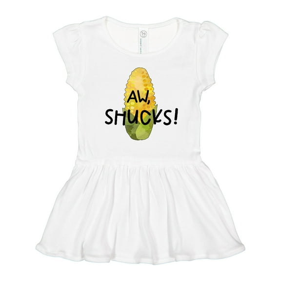Inktastic Aw, Shucks Corn on the Cob Humor Girls Toddler Dress