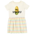 thumbnail image 1 of Inktastic Aw, Shucks Corn on the Cob Humor Girls Toddler Dress, 1 of 5